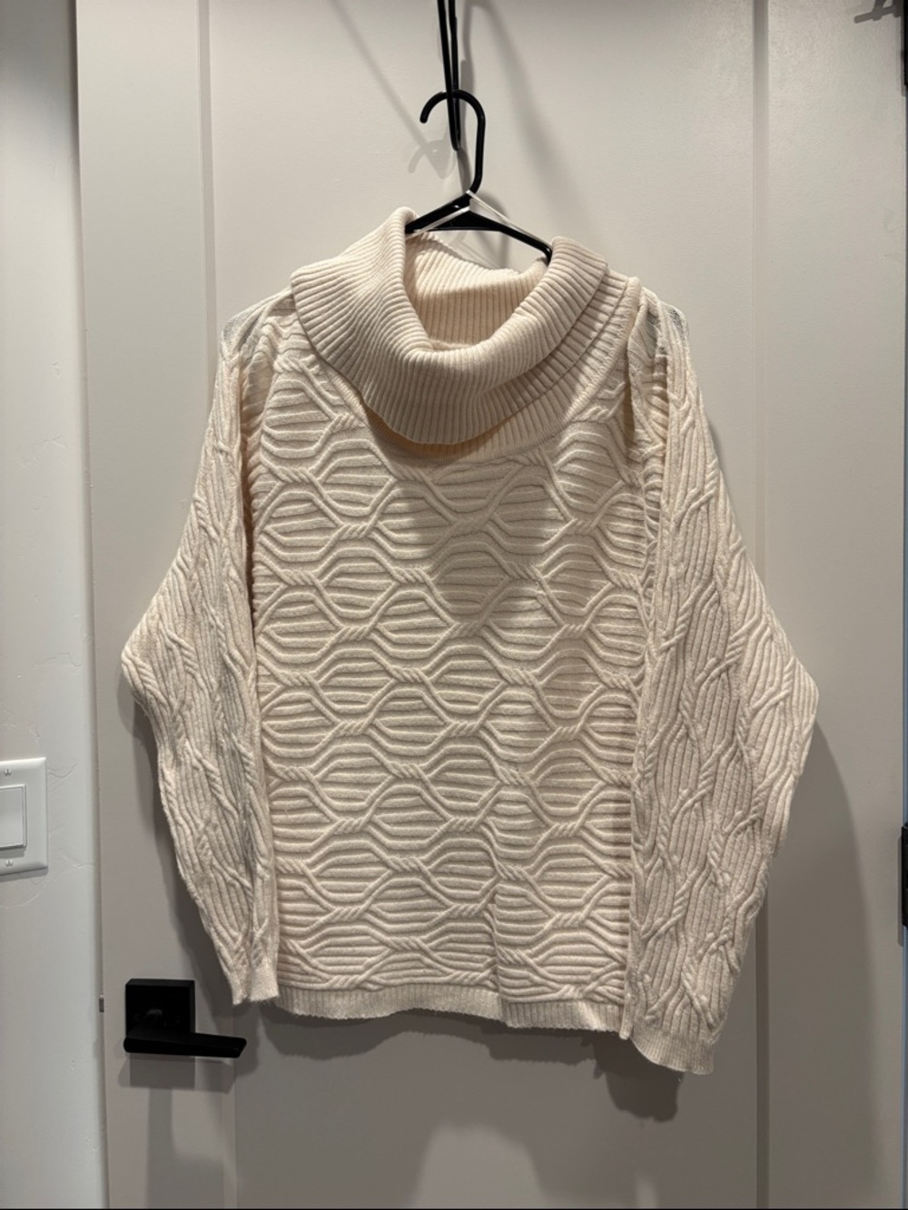 Cozy Cream Cable-Knit Turtleneck Sweater